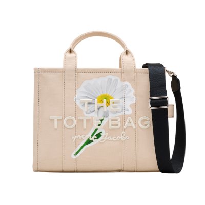 THE DAISY SCRIPT CANVAS MEDIUM TOTE BAG